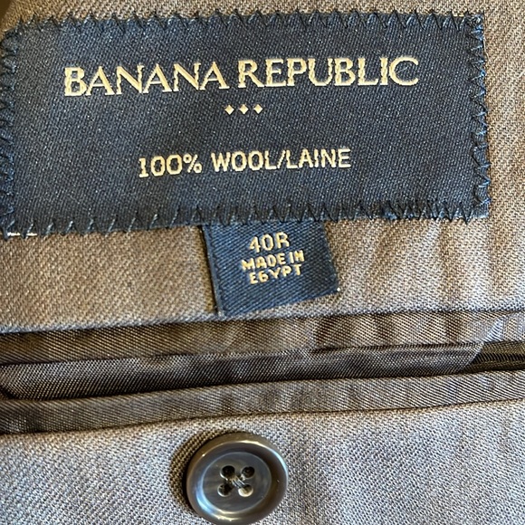 Banana Republic 40R Brown Wool Blazer Tailored Classic - Picture 5 of 9